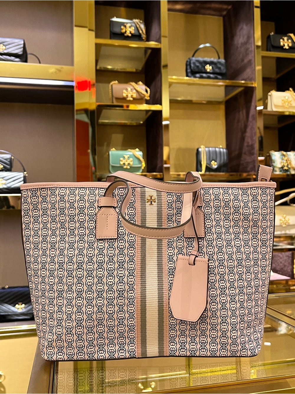 NWT Tory Burch Gemini Link Small Tote Coastal Pink